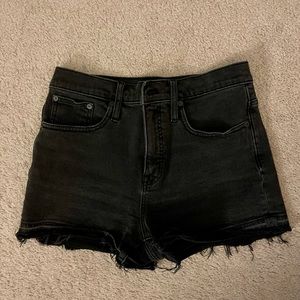 MADEWELL BLACK DENIM SHORTS
